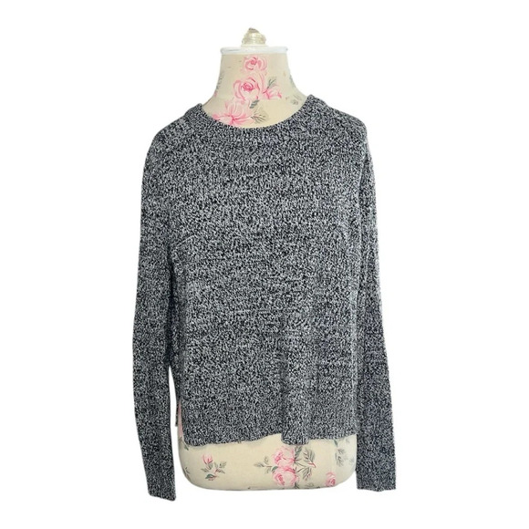 H&M Divided Knit Sweater - Black and White Marled - Picture 2 of 7